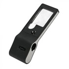Safe, Format de poche, Loupe avec LED et UV, 6 fonctions - Grossissement: 3x/10x/15 x - dim: 100x45x10 mm. ■ par pc.