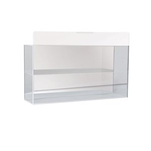 Acryl, Vitrine mit Schiebetür, Medium - 2er Einteilung - Transparent - Abm: 580 x 160 x 310 mm.