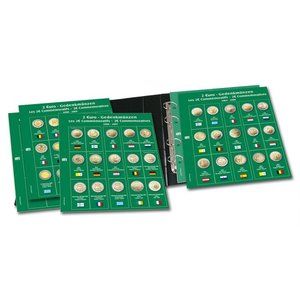 Premium, Album (4 rings) for 2 Euro coins - 2022 - Black - dim: 235 x 265 x 45 mm.