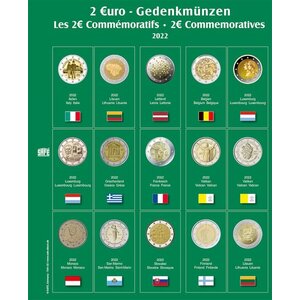Premium, Album (4 Ringe) für 2 Euro-Münzen - 2022-2023 - Schwarz - Abm: 235 x 265 x 45 mm.