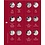 Premium, Album (4 rings) voor 10 Euromunten - incl. 7 bladen en rode voordrukbladen - Zwart - afm: 235 x 265 x 45 mm.