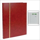 Luxus, Einsteckalbum A4 - 16 seiten (weiß)  10 Streifen - Weinrot - Abm: 230x305x22 ■ pro Stk.