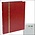 Luxus, Einsteckalbum A4 - 32 seiten (weiß)  10 Streifen - Weinrot - Abm: 230x305x35 ■ pro Stk.