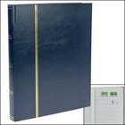 Luxus, Einsteckalbum A4 - 32 seiten (weiß)  10 Streifen - Blau - Abm: 230x305x35 ■ pro Stk.