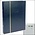 Luxus, Einsteckalbum A4 - 32 seiten (weiß)  10 Streifen - Blau - Abm: 230x305x35 ■ pro Stk.