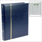 Luxus, Einsteckalbum A4 - 48 seiten (weiß)  10 Streifen - Blau - Abm: 230x305x47 ■ pro Stk.