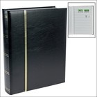 Luxus, Einsteckalbum A4 - 48 seiten (weiß)  10 Streifen - Schwarz - Abm: 230x305x47 ■ pro Stk.