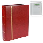 Luxus, Album de stockage A4 - 64 pages (blanc)  10 bandes - Rouge vin - dim: 230x305x60 ■ par pc.