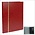 Luxus, Einsteckalbum A4 - 16 seiten (schwarzem)  9 Streifen - Weinrot - Abm: 230x305x22 ■ pro Stk.