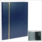 Luxus, Einsteckalbum A4 - 16 seiten (schwarzem)  9 Streifen - Blau - Abm: 230x305x22 ■ pro Stk.