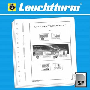 Supplement year: 2022 - Australian Antarctic Territory - Sheets for basic album (2 pcs.) - Leuchtturm,  preprint sheets (champagne colored)