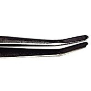 Bended Tweezers, equipped with Narrow head and round tip - Chrome - dim: 120 mm.