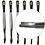 Bended Tweezers, equipped with Narrow head and round tip - Chrome - dim: 120 mm.