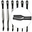 Bended Tweezers, equipped with Spade model Head - Chrome - dim: 155 mm.