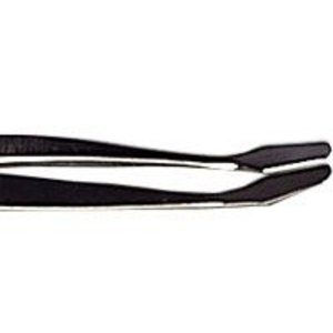 Bended Tweezers, equipped with Spade model Head - Chrome - dim: 120 mm.