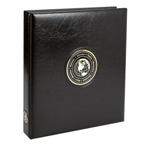 Premium, Album (4 rings) for Coins - incl. 4 sheets and Black separation sheets - Black - dim: 235 x 265 x 45 mm.