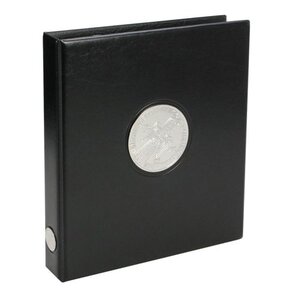 Premium, Album (4 Ringe) für 5 D.D.R.-Marken - inkl. 4 Blätter und grüne Vordruckblätter - Schwarz - Abm: 235 x 265 x 45 mm.
