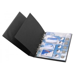 Premium, Album (4 rings) voor 10 Euromunten, Luchtbeweegt - 2019/2021 - Zwart - afm: 235 x 265 x 45 mm.