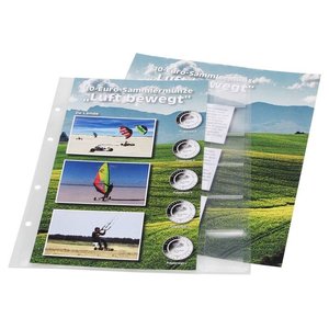 Premium, Album (4 rings) voor 10 Euromunten, Luchtbeweegt - 2019/2021 - Zwart - afm: 235 x 265 x 45 mm.