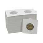 Coin holders (50x50 mm.) Self-adhesive  - 15 mm. White ■ per  25 pcs.    ACTION