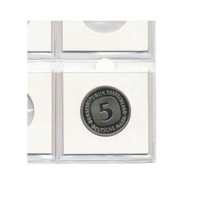 Münzrähmchen (67x67 mm.) Selbstklebend - 43 mm. Weiß