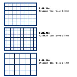 Case, Alu, Diamond - incl. 5 tableaus - dim: 350 x 270 x 82 mm.