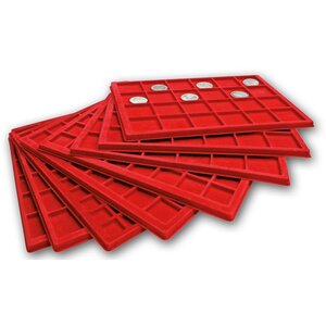 Valijeute, Alu, Noir - convient pour: Monnaies - incl. 8 plateau x - dim: 405 x 270 x 85 mm.