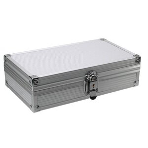 Koffer, Alu - geschikt voor: Munthouders 50 x 50 mm. (100 st.) afm: 260 x 155 x 70 mm.