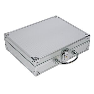Koffer, Alu, Premium - geschikt voor: Capsules 50 x 50 mm. (100 st.) afm: 250 x 215 x 70 mm.