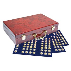 Case, Premium - incl. 6 tableaus - Walnut color - dim: 410 x 255 x 85 mm.