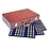 Case, Premium - incl. 6 tableaus - Walnut color - dim: 410 x 255 x 85 mm.
