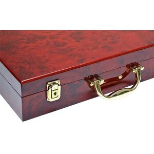 Case, Premium - incl. 6 tableaus - Walnut color - dim: 410 x 255 x 85 mm.