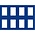 Safe, Tableau, Modèle D -  Capsules Slabs 60x85 mm. (8 pcs.)  Bleu royal - dim: 327x227x10 mm. ■ par pc.
