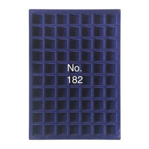 Tableau, Modèle D - Compartiment dim: 26 x 26 mm. (70 pcs.) Bleu royal - dim: 327 x 227 x 10 mm.