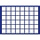 Tableau, Modèle D - Compartiment dim: 33 x 33 mm. (48 pcs.) Bleu royal - dim: 327 x 227 x 10 mm.