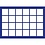 Tableau, Modèle D - Compartiment dim: 46 x 46 mm. (24 pcs.) Bleu royal - dim: 327 x 227 x 10 mm.