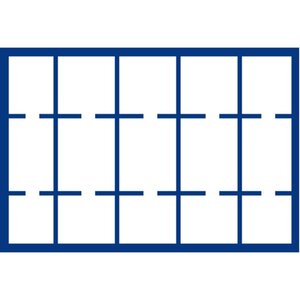 Tableau, Model D - Capsules 50 x 50 mm. (15 st.) Koningsblauw - afm: 327 x 227 x 10 mm.
