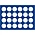 Safe, Tableau, Model D - for Coins Ø 38 mm. (24 pc.)  Royal blue - dim: 327x227x10 mm. ■ per pc.