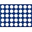 Tableau, Model D - for Coins Ø 34 mm. (35 pcs.) Royal blue - dim: 327 x 227 x 10 mm.