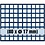 Tableau, Modèle A - Compartiment dim: 17 x 17 mm. (80 pcs.) Bleu royal - dim: 233 x 185 x 10 mm.