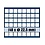 Tableau, Modèle A - Compartiment dim: 22,5 x 22,5 mm. (48 pces) Bleu royal - dim: 233 x 185 x 10 mm.
