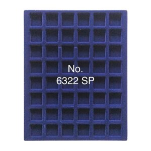 Tableau, Modèle A - Compartiment dim: 22,5 x 22,5 mm. (48 pces) Bleu royal - dim: 233 x 185 x 10 mm.