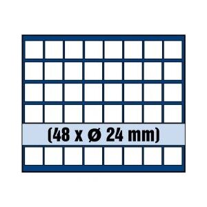 Tableau, Modèle A - Compartiment dim: 24 x 24 mm. (48 pcs.) Bleu royal - dim: 233 x 185 x 10 mm.