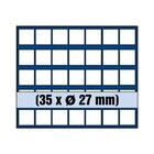 Safe, Tableau, Modèle A - Compartiment dim: 27x27 mm. (35 pces)  Bleu royal - dim: 233x185x10 mm. ■ par pc.