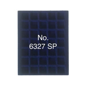 Tableau, Modèle A - Compartiment dim: 27 x 27 mm. (35 pces) Bleu royal - dim: 233 x 185 x 10 mm.