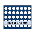 Safe, Tableau, Modèle A - Compartiment dim: 27,5x27,5 mm. (35 pces)  Bleu royal - dim: 233x185x10 mm. ■ par pc.