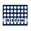 Tableau, Modèle A - Compartiment dim: 27,5 x 27,5 mm. (35 pces) Bleu royal - dim: 233 x 185 x 10 mm.
