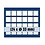 Tableau, Modèle A - Compartiment dim: 33 x 33 mm. (24 pcs.) Bleu royal - dim: 233 x 185 x 10 mm.
