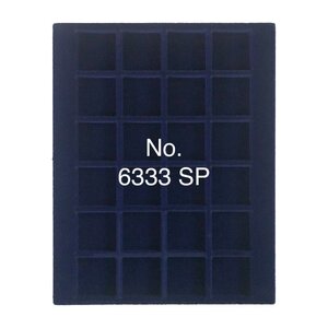 Tableau, Modèle A - Compartiment dim: 33 x 33 mm. (24 pcs.) Bleu royal - dim: 233 x 185 x 10 mm.