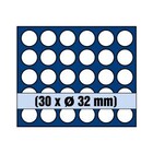 Safe, Tableau, Modèle A - pour Monnaies Ø 32 mm. (30 pcs.)  Bleu royal - dim: 233x185x10 mm. ■ par pc.